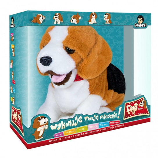 Madej, maskotka interaktywna Pies Figo reagujący na komendy Beagle Madej