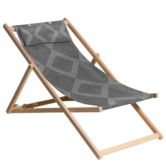 Madison Drewniany leżak plażowy Demi, 55x90x87 cm, szary Madison