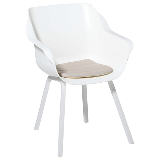 Madison Poduszka na krzesło Panama, 40x40 cm, kolor białego lnu Madison