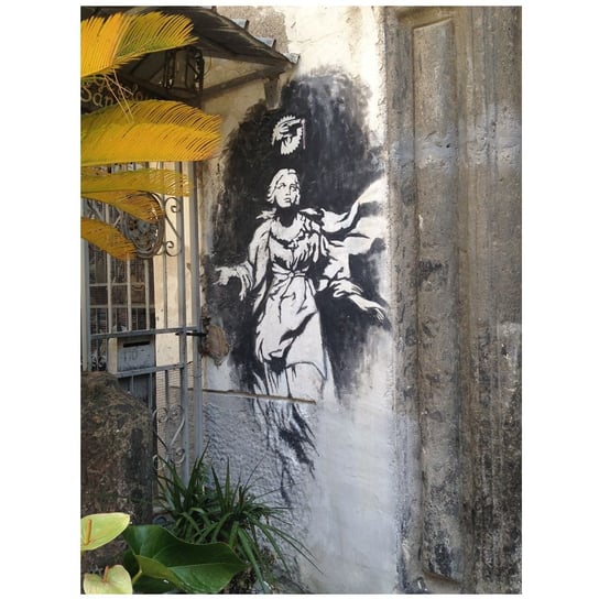 Madonna with the Gun in Naples, Banksy 60x80 Legendarte