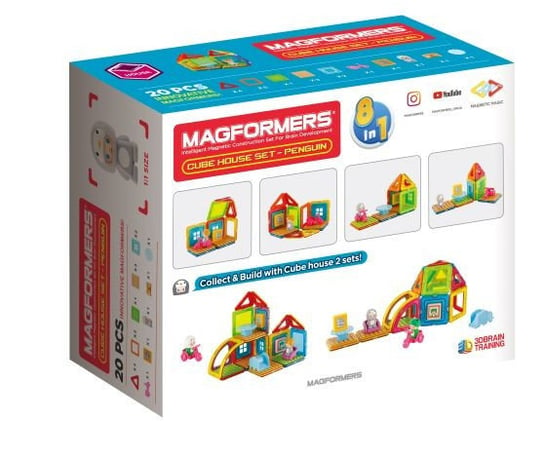 Magformers, Klocki magnetyczne Cube House Pingwin Magformers