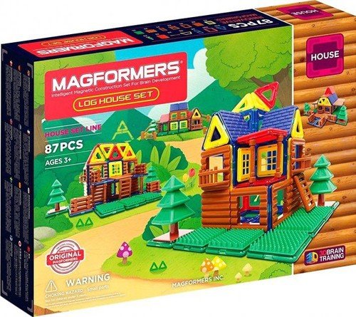Magformers Log House Set Klocki magnetyczne 3D 87 el. Magformers