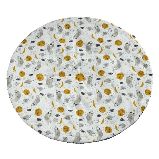 Magic Collection, Mata okrągła, biało-szara, 130 cm Yellow Tipi