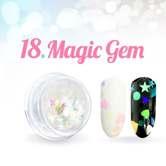 Magic gem Nr 18 holograficzny mix ozdób do zdobień AllePaznokcie