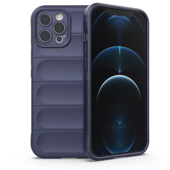 Magic Shield Case etui do iPhone 12 Pro Max elastyczny pancerny pokrowiec ciemnoniebieski 4kom.pl