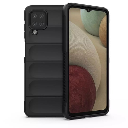 Magic Shield Case etui do Samsung Galaxy A12 elastyczny pancerny pokrowiec czarny 4kom.pl