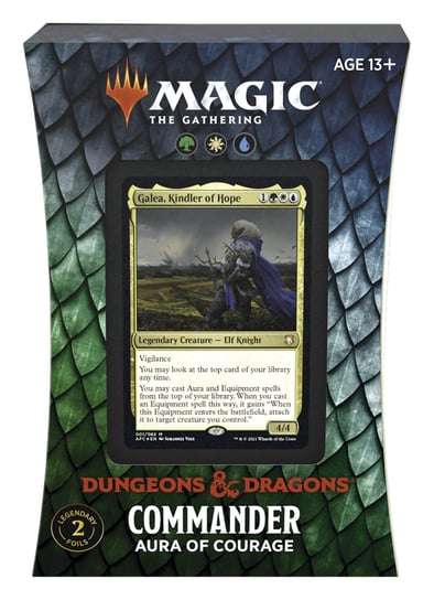 Magic The Gathering, karty Adventures in the Forgotten Realms - Commander Decks - Aura of Courage Magic: the Gathering