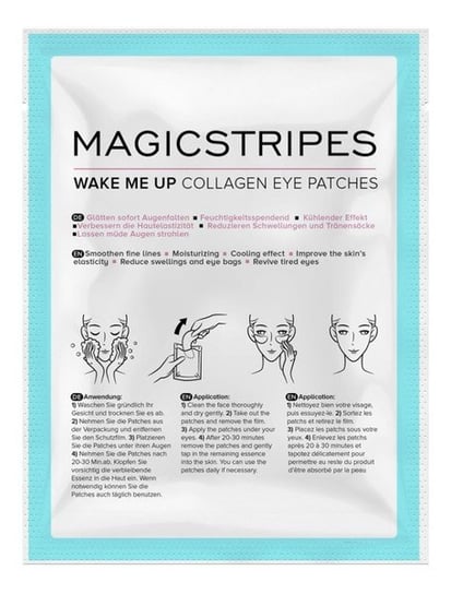 Magicstripes, Wake Me Up Collagen Eye Patches, chłodzące płatki kolagenowe pod oczy, 1 para Magicstripes