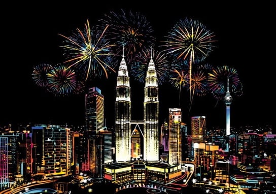 Magiczna Zdrapka Petronas Towers A3 ArtiFly