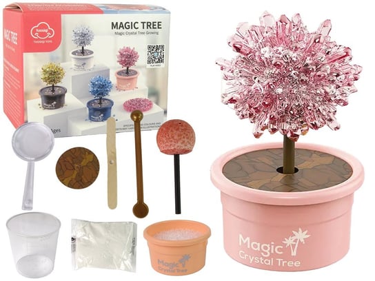Magiczne Drzewko Hodowla Kryształów Doświadczenia Różowe Import LEANToys Inna marka