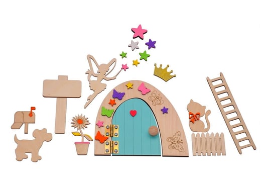 Magiczne drzwi wróżki - kolorowy zestaw do pokoju dziecięcego. Zabawki Sensoryczne