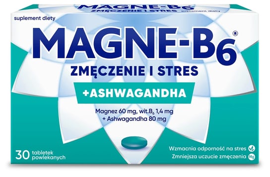 Magne-B6 Zmęczenie i Stres, suplement diety, 30 tabletek powlekanych Sanofi Aventis