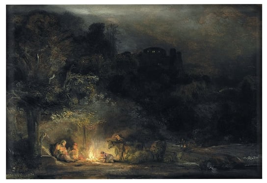 Magnes Krajobraz z odpoczynkiem podczas Ucieczki do Egiptu Rembrandt Inna marka