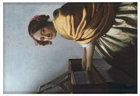 Magnes Młoda kobieta siedząca przy dziedzińcu Jan Vermeer Inna marka