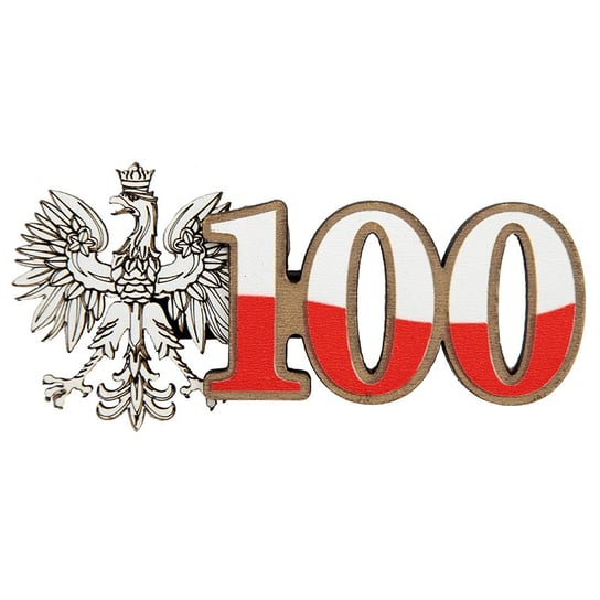 Magnes na lodówkę drewniany 100-lecie Niepodległości Polski Inny producent