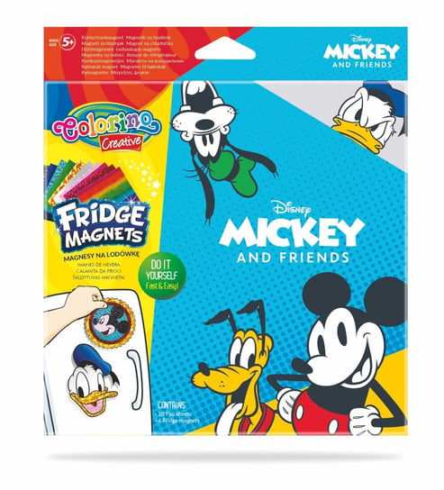 Magnes na lodówkę, Mickey, mix, 4 sztuki Colorino