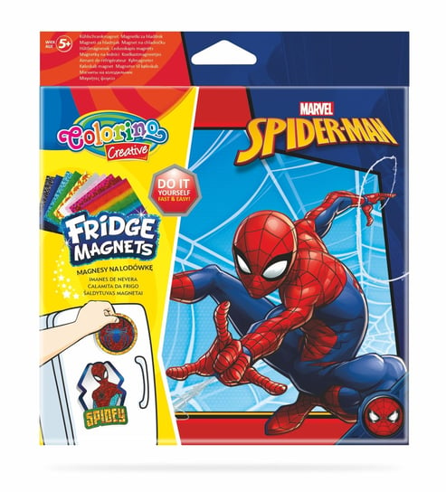 Magnes na lodówkę, Spiderman, mix, 4 sztuki Colorino