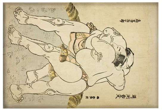 Magnes Zapaśnicy sumo Uzugafuchi Kandayu i Takasaki Ichijuro Katsushika Hokusai Inna marka