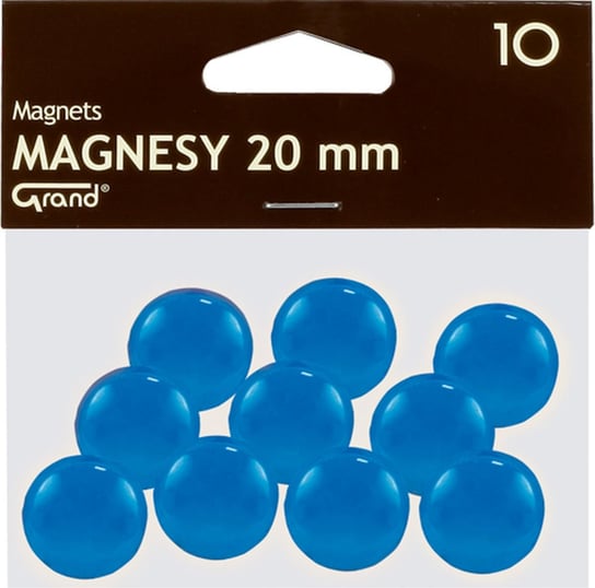 Magnesy 20 mm niebieskie 10 sz KW TRADE