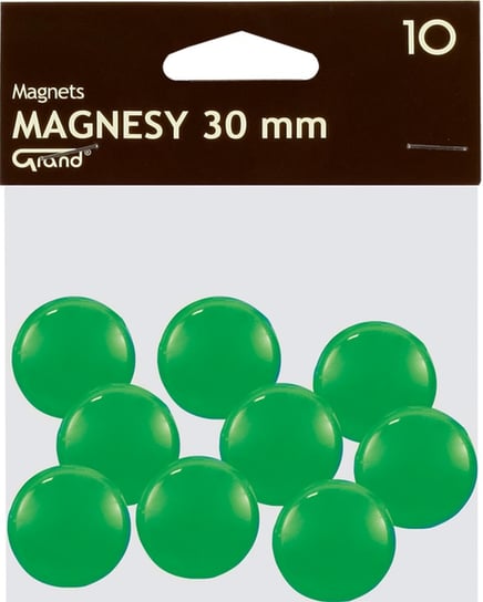 Magnesy 30 mm zielone 10 sztuk Grand