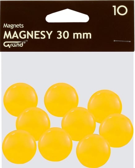 Magnesy 30 mm żółte 10 sztuk Grand