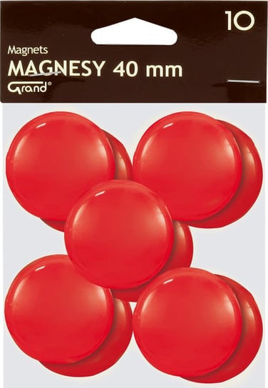 Magnesy 40 mm czerwone 10 sztu Grand