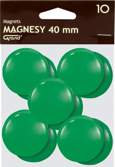 Magnesy 40 mm zielone 10 sztuk Grand