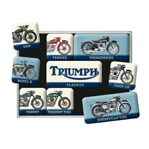 Magnesy (9szt) Triumph Model Chart Nostalgic-Art Merchandising Gmb