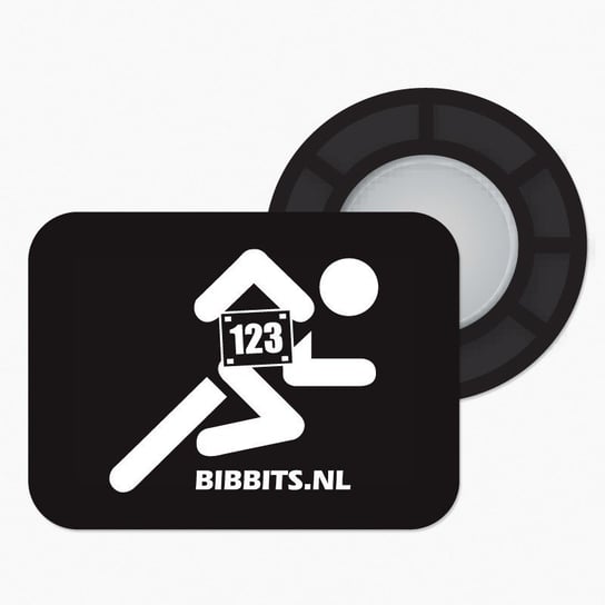 Magnesy BibBits - biegacz / czarny BibBits