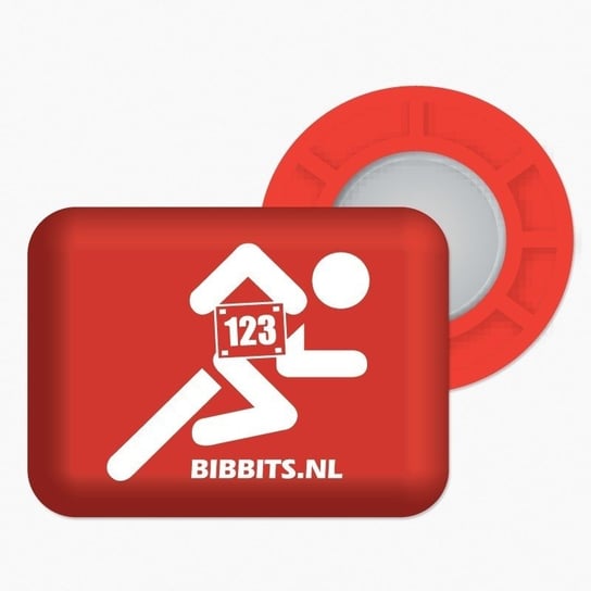 Magnesy BibBits - biegacz / czerwony BibBits