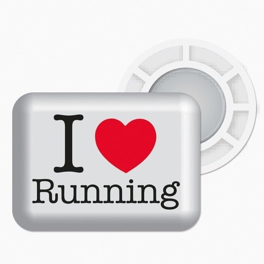 Magnesy BibBits - I love running / biały BibBits
