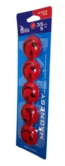 Magnesy do tablic 35mm/5 czerwony język blister TETIS TETIS