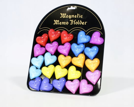 Magnesy na lodówkę do tablic szklane serca love Midex