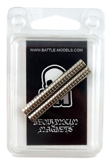 Magnesy neodymowe 6x2mm N38 50szt. magnes Battle Models