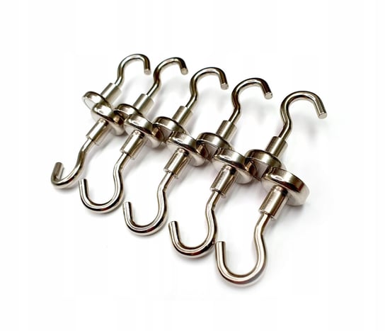 Magnesy Neodymowe z Haczykiem MOCNY Średnica 10 mm E12 2 kg Hakiem Uchwyt Tomar