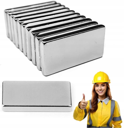 Magnesy NEODYMOWY Płytkowy 30x10x2 mm MOCNY N42 silny prostokątny sztabkowy Tomar