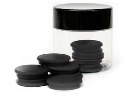 Magnesy okrągłe, czarne, 20 mm, 20 sztuk TRES