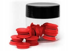Magnesy okrągłe, czerwone, 20 mm, 20 sztuk TRES