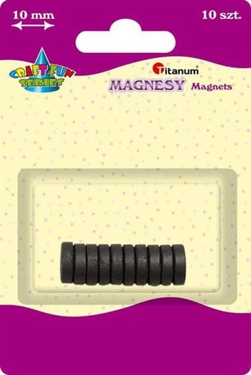 Magnesy okrągłe, średnica 10 mm, 10szt, CRAFT-FUN - 5mm Titanum