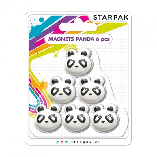 Magnesy, panda, 6 sztuk Starpak