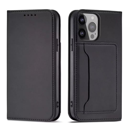 Magnet Card Case etui do iPhone 13 mini pokrowiec portfel na karty kartę podstawka czarny 4kom.pl
