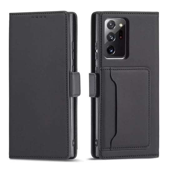 Magnet Card Case etui do Samsung Galaxy S22 Ultra pokrowiec portfel na karty kartę podstawka czarny 4kom.pl