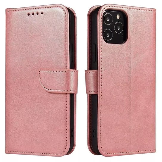 Magnet Case elegancki futerał etui pokrowiec z klapką i funkcją podstawki Samsung Galaxy A03s (166,5) różowy 4kom.pl