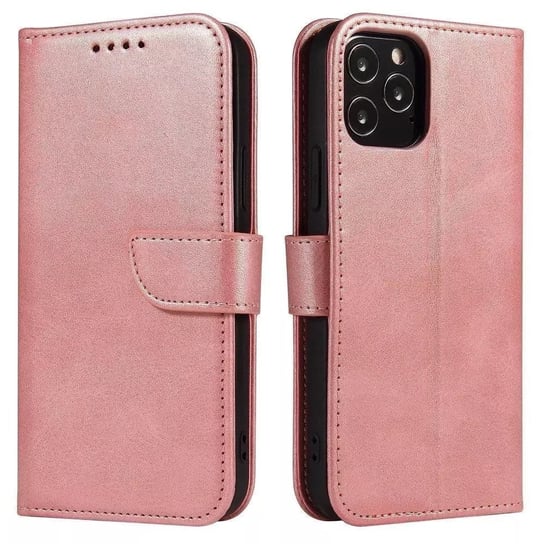 Magnet Case elegancki futerał etui pokrowiec z klapką i funkcją podstawki Samsung Galaxy A13 5G różowy 4kom.pl