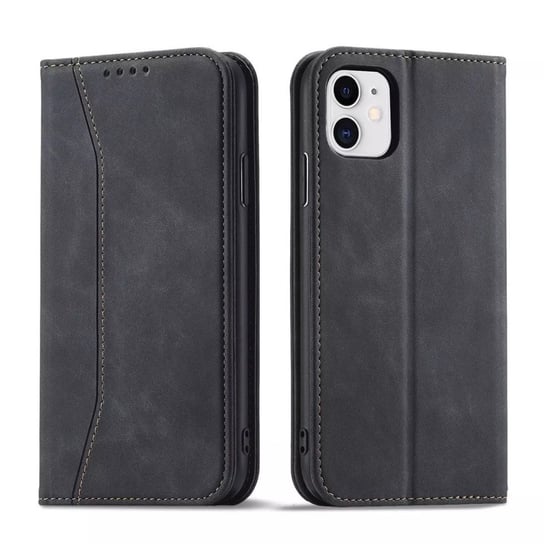 Magnet Fancy Case etui do iPhone 12 pokrowiec portfel na karty kartę podstawka czarny 4kom.pl