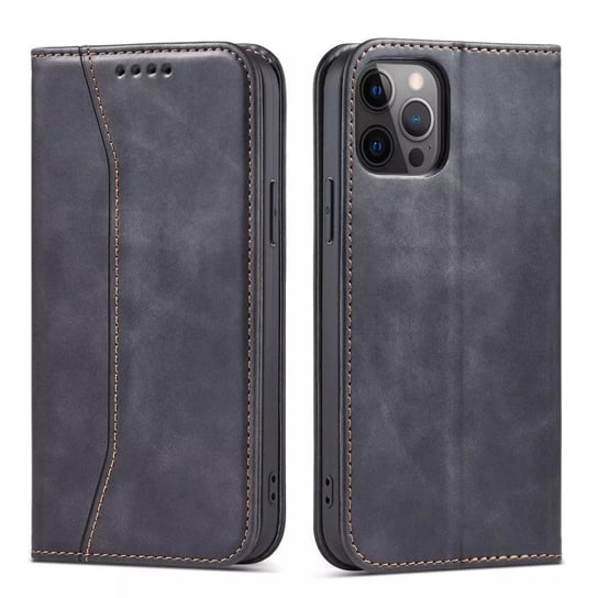 Magnet Fancy Case etui do iPhone 12 Pro Max pokrowiec portfel na karty kartę podstawka czarny 4kom.pl