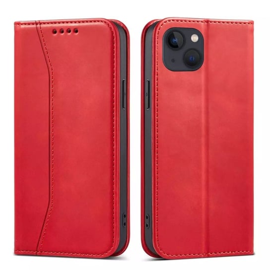 Magnet Fancy Case etui do iPhone 13 mini pokrowiec portfel na karty kartę podstawka czerwony 4kom.pl