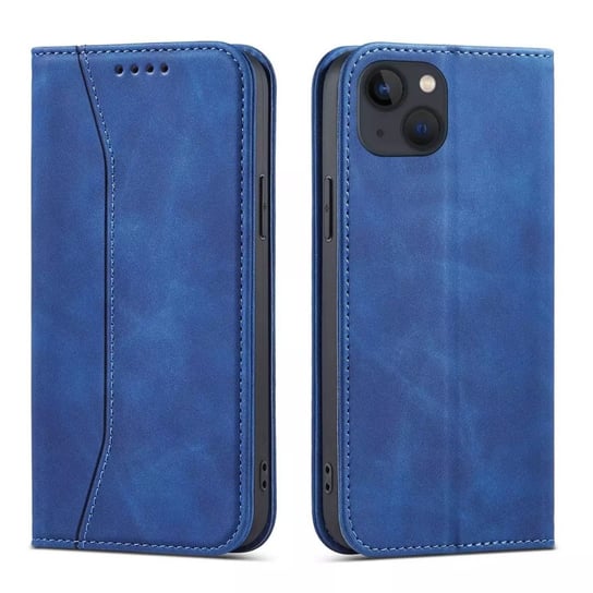 Magnet Fancy Case etui do iPhone 13 pokrowiec portfel na karty kartę podstawka niebieski 4kom.pl