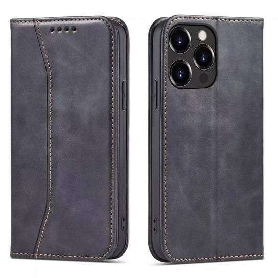 Magnet Fancy Case etui do iPhone 13 Pro Max pokrowiec portfel na karty kartę podstawka czarny 4kom.pl