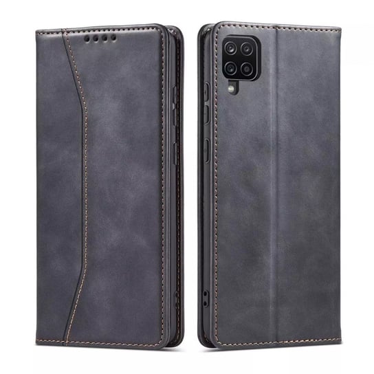 Magnet Fancy Case etui do Samsung Galaxy A12 5G pokrowiec portfel na karty kartę podstawka czarny 4kom.pl